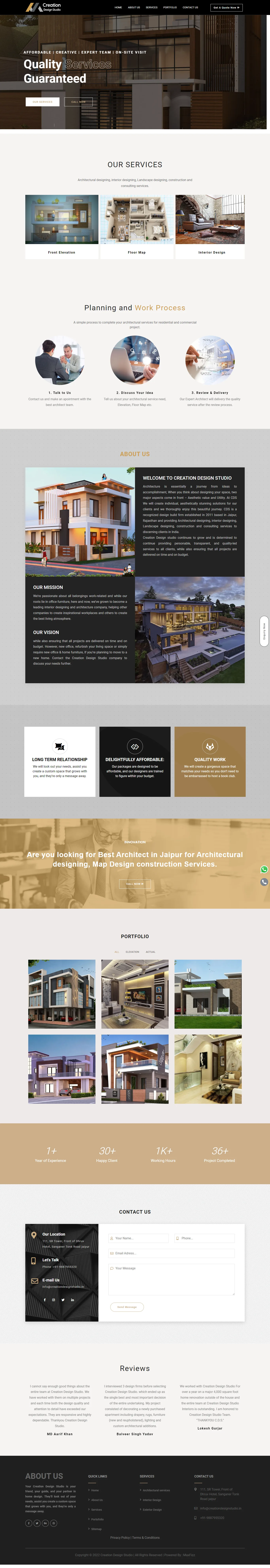 Building Contractor and Architect Website