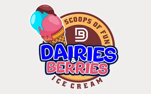 Custom ice cream brand emblem created by logo designer in Jaipur
