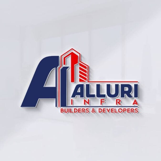 Real estate builders and developers 3D architectural logo design