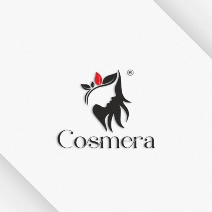 Beauty Cosmetic 3D logo design for Cosmera created by logo designer in Jaipur