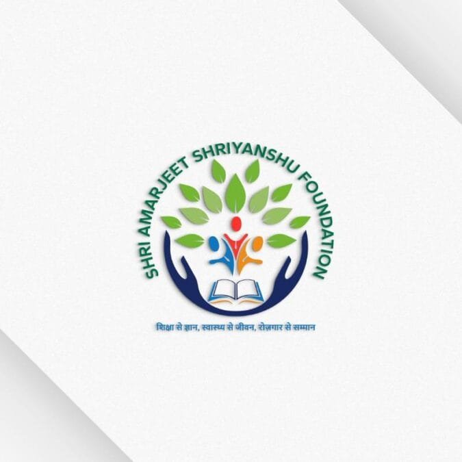 Trust and NGO foundation leaf emblem logo design in Jaipur
