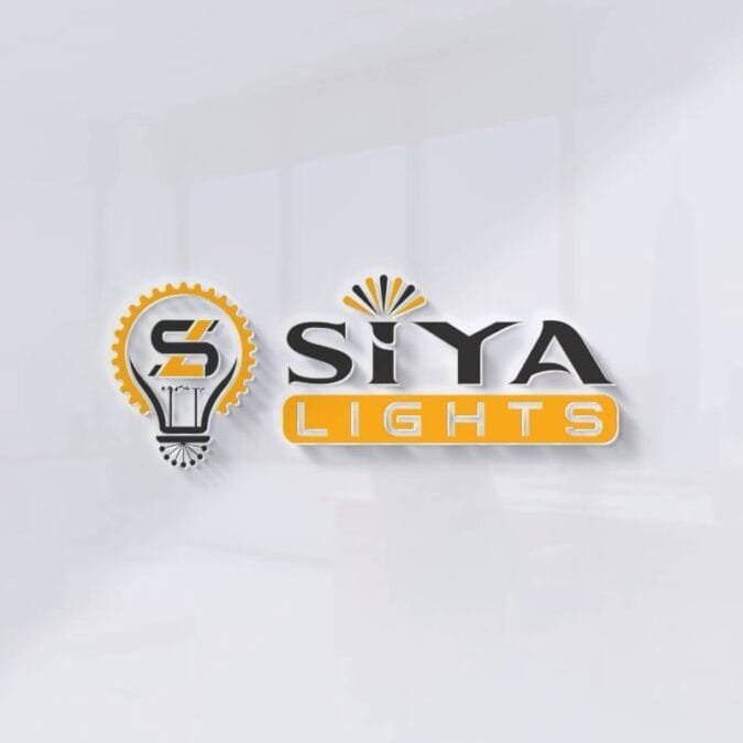 Light bulb 3D emblem logo design for electrical brand